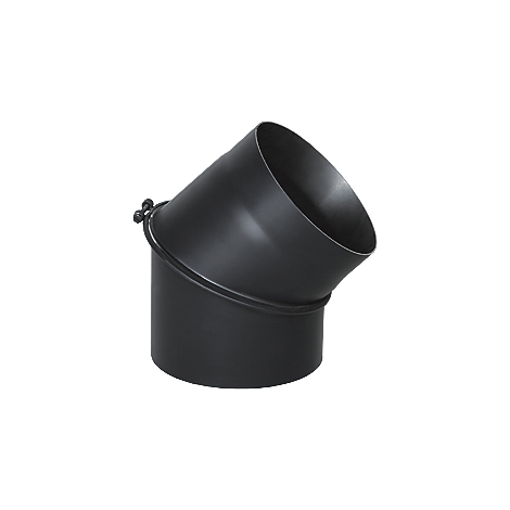 Zestaw kominek powietrzny stalowy KRATKI LUCY BLACK 12 kW Ø 200 z akcesoriami kolano 45 l - Zestaw kominek powietrzny stalowy KRATKI LUCY BLACK 12 kW Ø 200 z akcesoriami